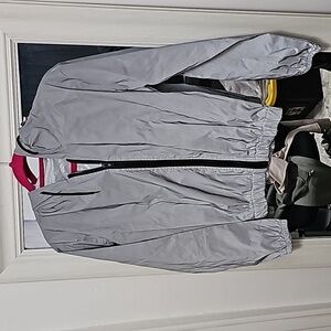Silver Zip Up hoodie Size S